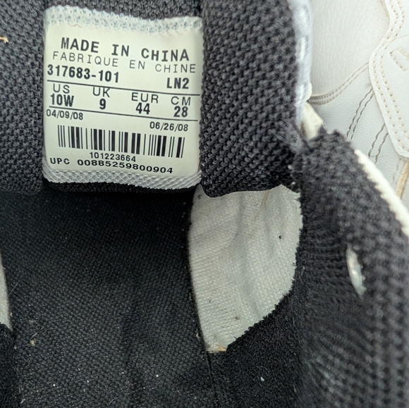 Nike Retro 2008 Power Channel TAC Golf Men's White and Black Size 10 Wide - Picture 9 of 10